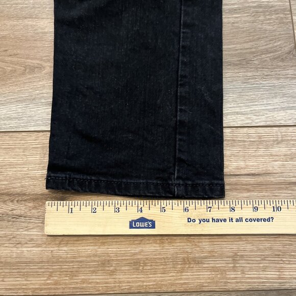 Men's Levis 505 Regular Fit Denim Jeans SZ 33x30 Black Stretch Modern Red Tab - Picture 6 of 12